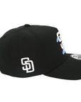 San Diego Padres Cloud Logo Adjustable Hat – New Era 9FORTY Black