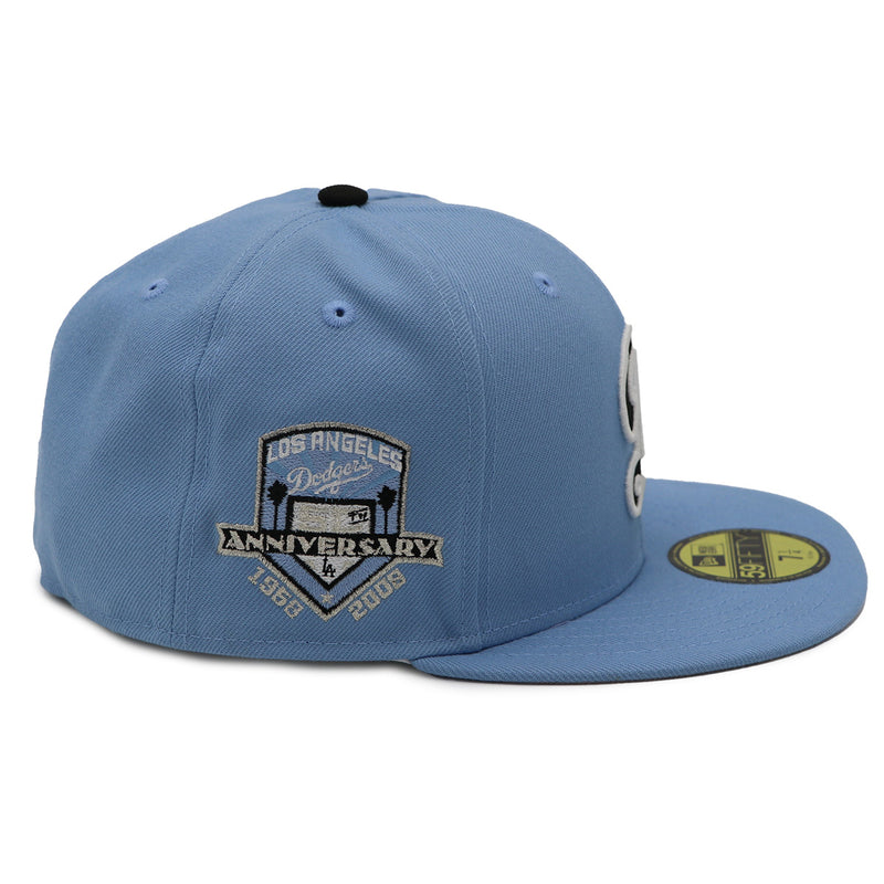 NewEra 59Fifty LA Dodgers Script Light Blue Fitted Hat