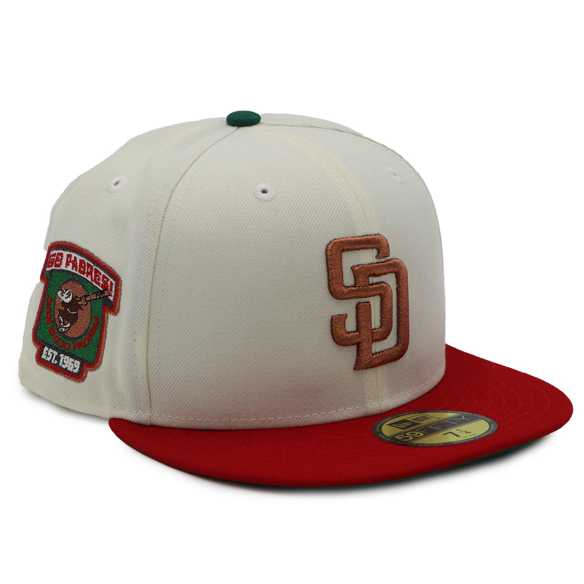 NewEra 59Fifty San Diego Padres 2-Tone Chrome/Red Fitted Hat