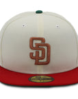 NewEra 59Fifty San Diego Padres 2-Tone Chrome/Red Fitted Hat