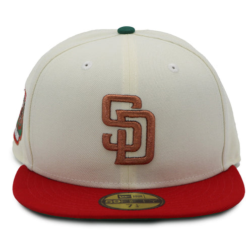 NewEra 59Fifty San Diego Padres 2-Tone Chrome/Red Fitted Hat