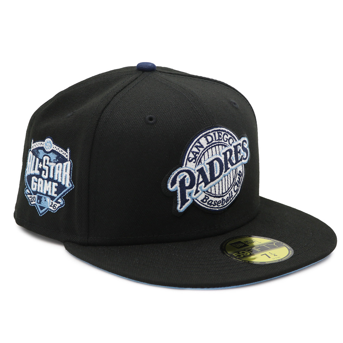 NewEra 59Fifty Padres Baseball Club Black Fitted Hat