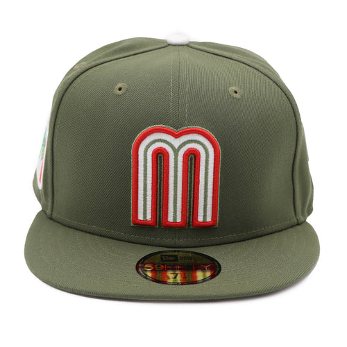 Mexico WBC NewEra 59Fifty Military Green Fitted Hat