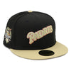 NewEra 59Fifty Padres Script 50th Ann 2-Tone Black/Tan Fitted Hat