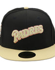 NewEra 59Fifty Padres Script 2-Tone Black/Tan