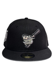 New Era 59Fifty San Diego Padres Swinging Friar Logo With 40th Anniversary Side Patch Black/Platinum