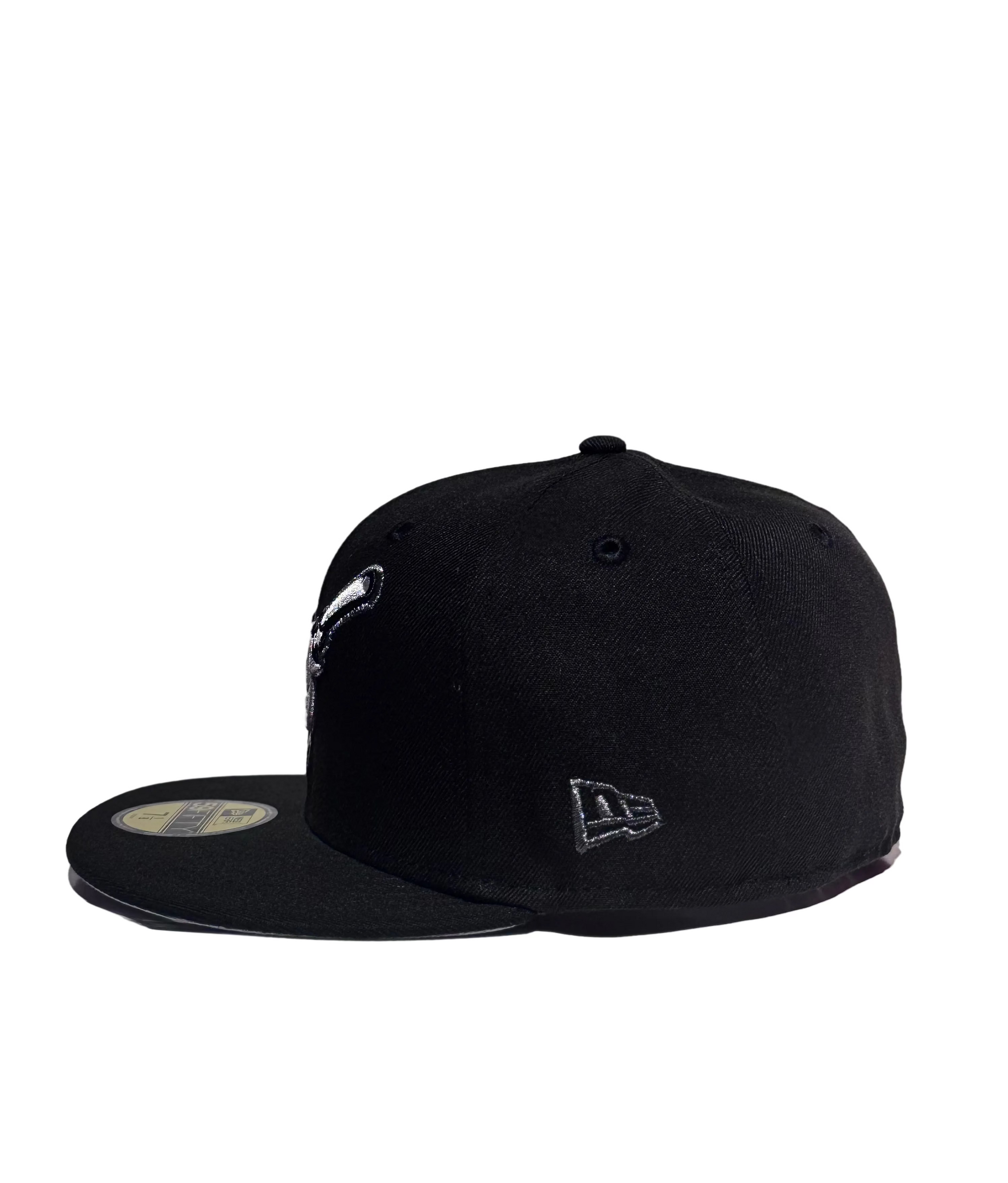 New Era 59Fifty San Diego Padres Swinging Friar Logo With 40th Anniversary Side Patch Black/Platinum