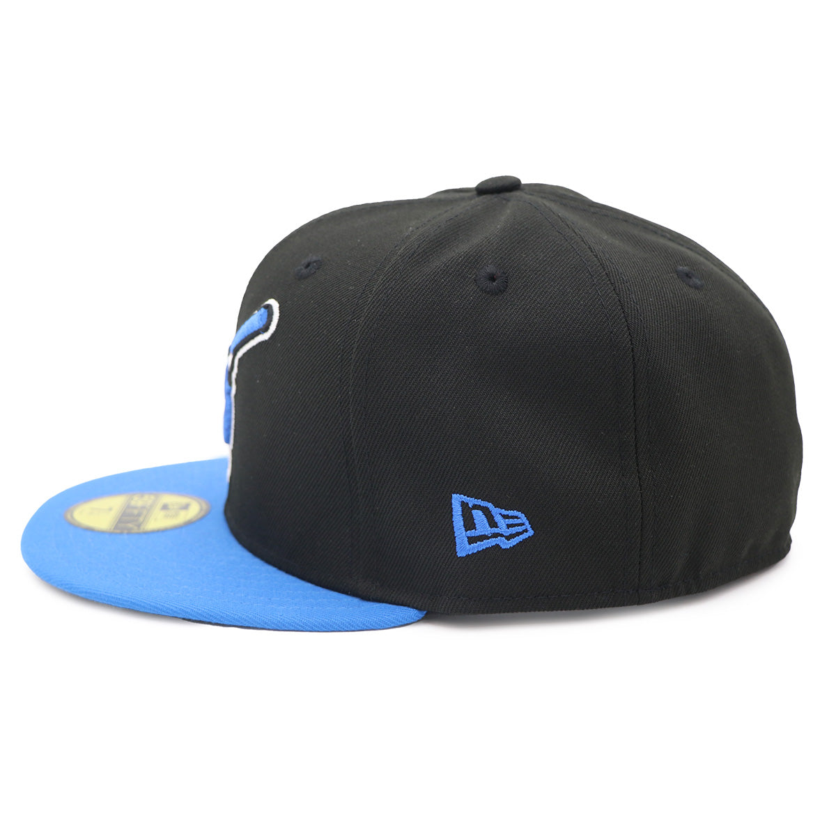 NewEra 59Fifty Swinging Friar 2-Tone Black/Light Blue Fitted Hat