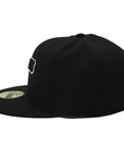 NewEra 59Fifty Padres Script Black and White Fitted Hat