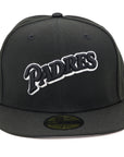 NewEra 59Fifty Padres Script Black and White Fitted Hat