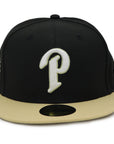 NewEra 59Fifty Padres P 2-Tone Black/Beige Fitted Hat