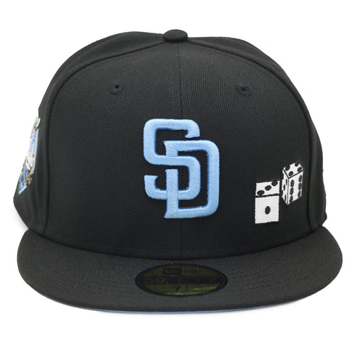 NewEra Padres Light Blue Dice Black Hat