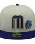 New Era 59Fifty Mexico Blue Rose Off White and Blue Fitted Hat