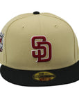 New Era 59Fifty MLB San Diego Padres Khaki and Black Fitted Hat