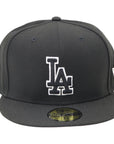 New Era 59Fifty MLB Los Angeles Dodgers Black and White Fitted hat