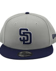 New Era 9Fifty MLB San Diego Padres Grey and Blue Snapback