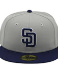 New Era 59Fifty MLB San Diego Padres Grey and Blue Fitted Hat