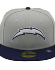 New Era 59FiftyNFL Los Angeles Chargers Gret and Blue Fitted Hat