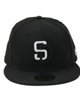 New Era 59Fifty MLB San Diego Padres Black and White Fitted hat