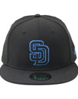 New Era 59Fifty MLB San Diego Padres Black and Blue Fitted Cap