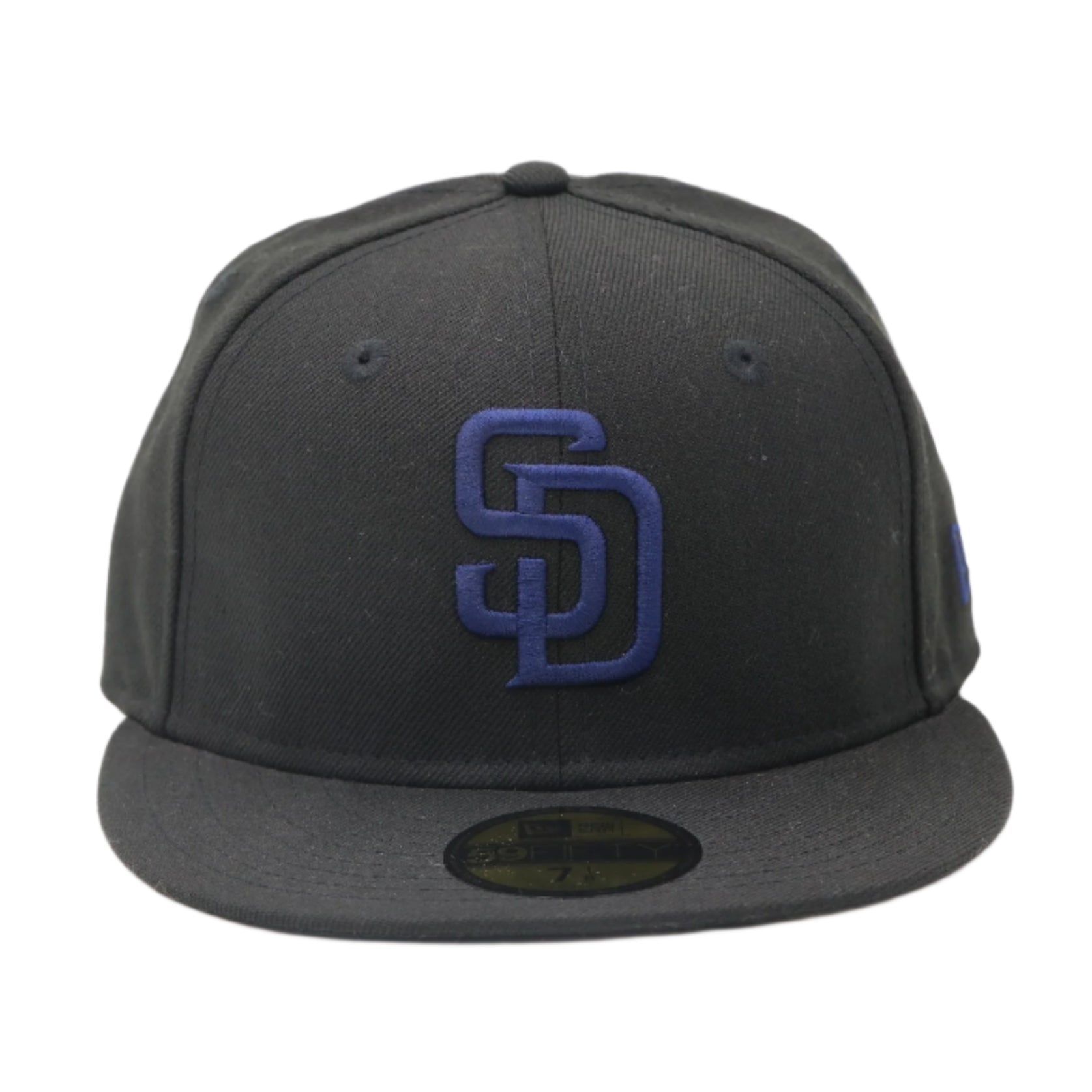 New Era 59Fifty MLB San Diego Padres Basic Black and Royal Blue Fitted Hat