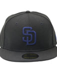 New Era 59Fifty MLB San Diego Padres Basic Black and Royal Blue Fitted Hat