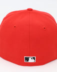 New Era 59FIFTY Fitted Cap – Red Swinging Mascot Logo