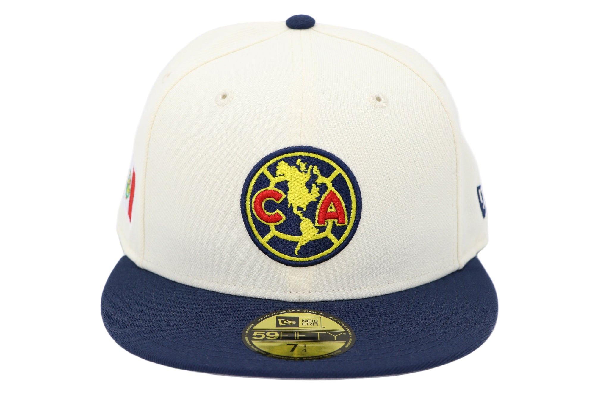 Club América New Era 59FIFTY Fitted Hat – Chrome White/Navy