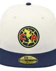Club América New Era 59FIFTY Fitted Hat – Chrome White/Navy