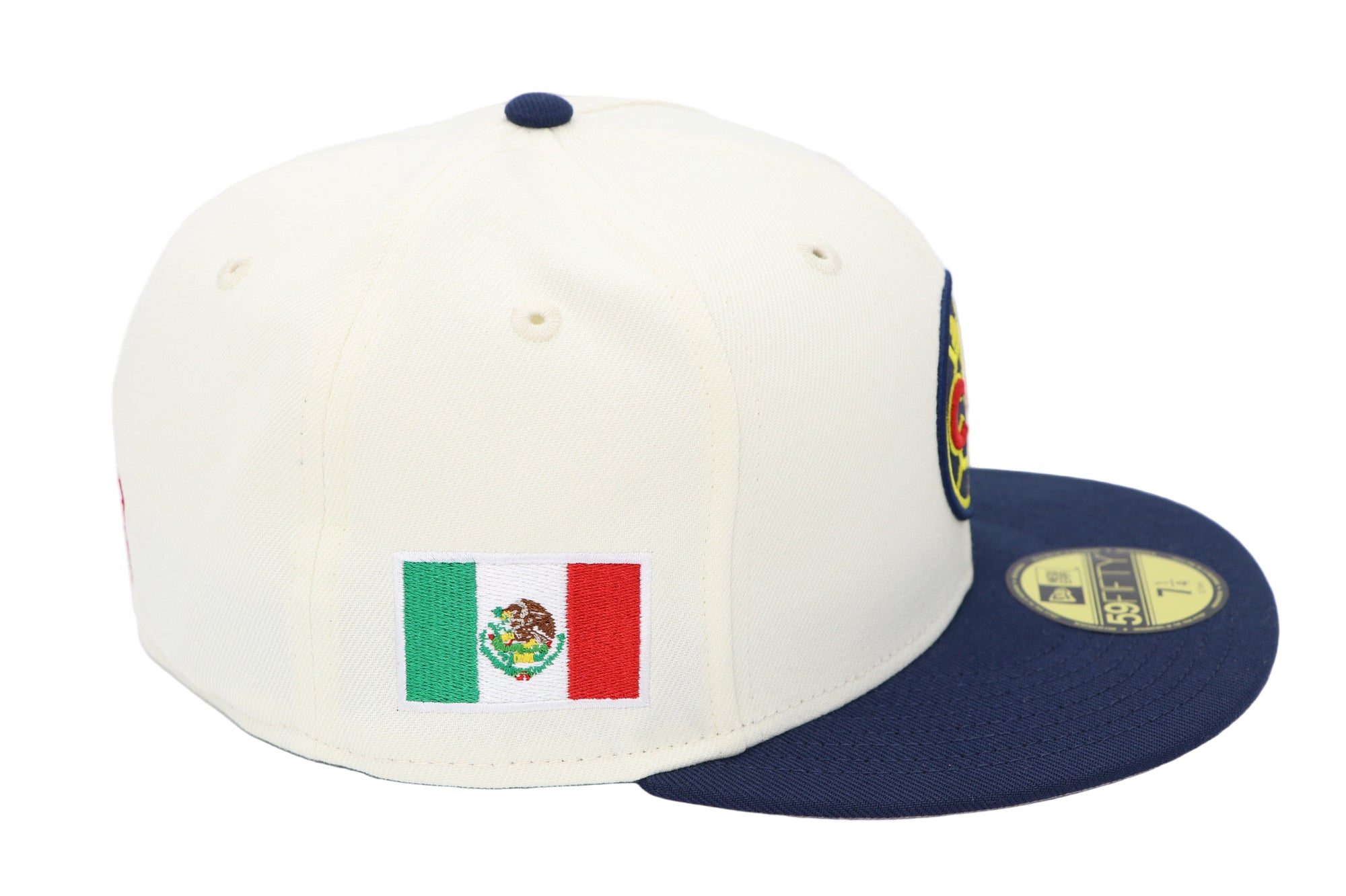 Club América New Era 59FIFTY Fitted Hat – Chrome White/Navy