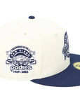 San Diego Padres Fitted Hat Cream Navy 59FIFTY Cap | Vintage Baseball Hat