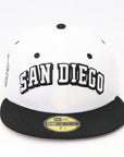 San Diego Fitted Hat – White & Black