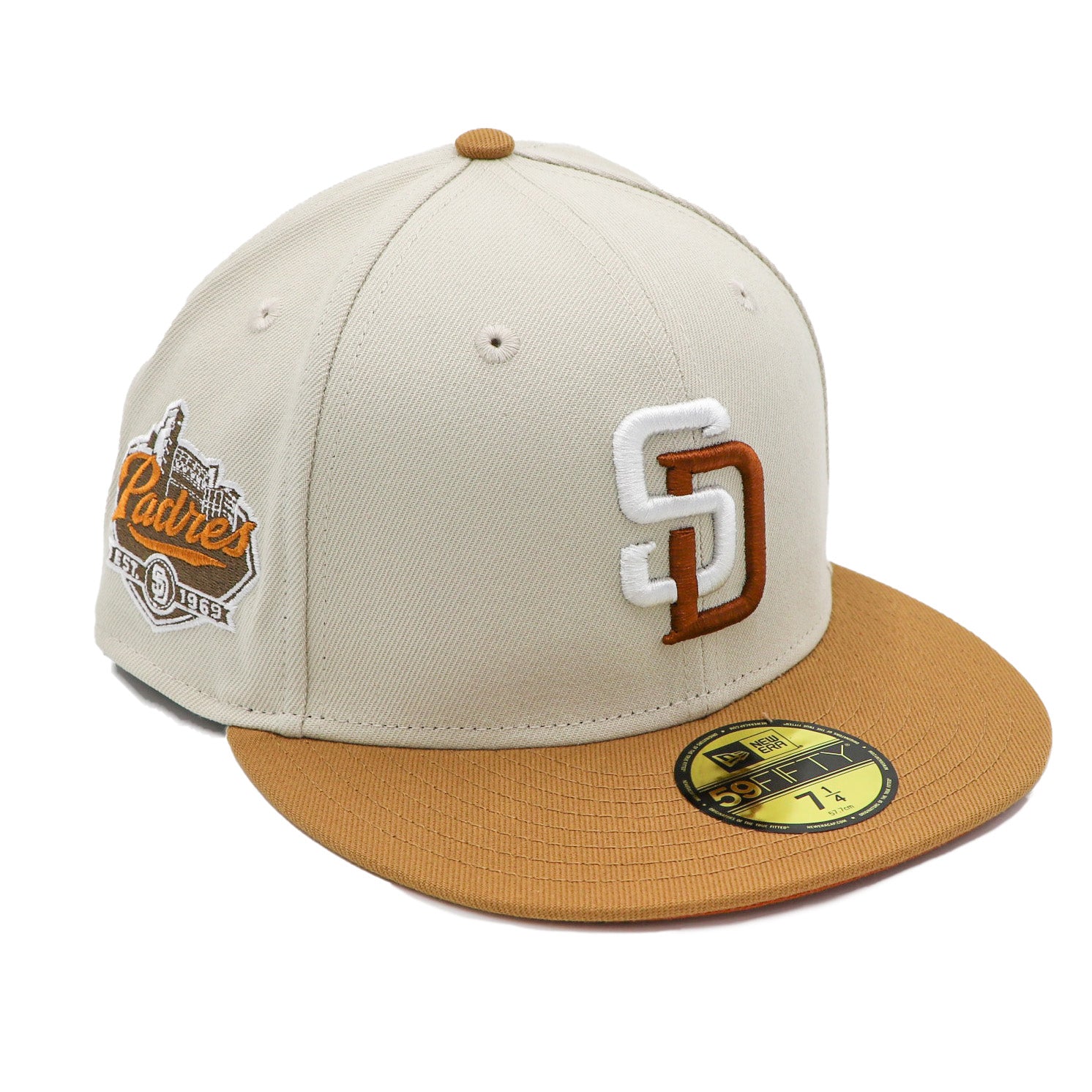 New Era 59 Fifty San Diego Padres Fitted Hat Tan/Beige Petco Park 7