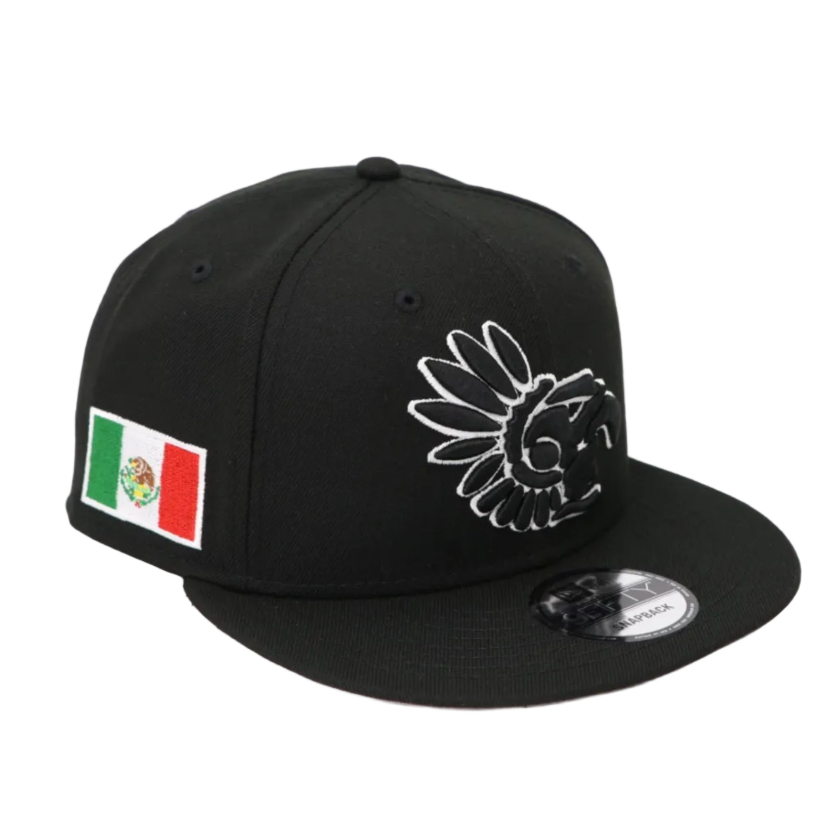Mexico Black &amp; White Snapback Hat