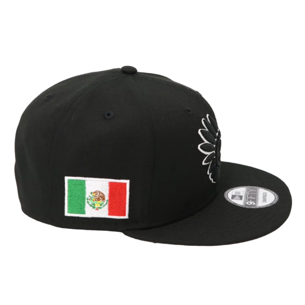 Mexico Black &amp; White Snapback Hat