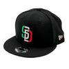 New Era 9Fifty San Diego Padres Mexican Inspired Black Snapback Hat