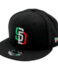 New Era 9Fifty San Diego Padres Mexican Inspired Black Snapback Hat