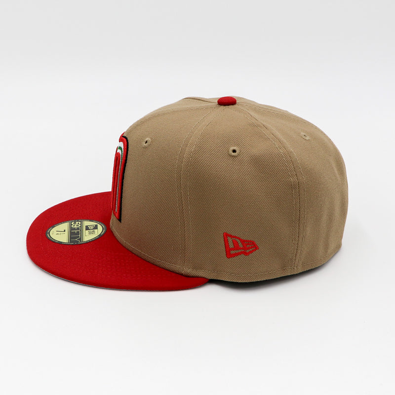 New Era 59FIFTY Mexico Wbc 2-Tone Brown/Red Fitted Hat 73/4