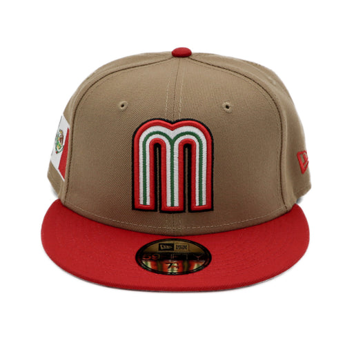 New Era 59Fifty Mexico WBC 2-Tone Brown/Red Fitted Hat
