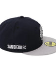 5950 San Diego FC Flow Navy Grey 59FIFTY Fitted Hat