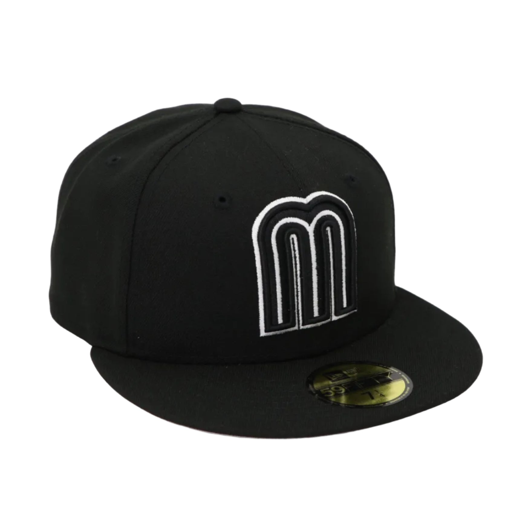 5950 WBC Mexico Black White 59FIFTY Fitted Hat