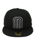 5950 WBC Mexico Black White 59FIFTY Fitted Hat