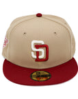 New Era 59Fifty San Diego Padres 2-Tone Camel/Red Fitted Hat