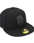 San Diego Padres Black Graphite Fitted Cap