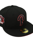 Philadelphia Phillies Black & Red Fitted Cap