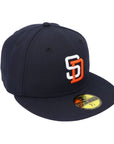 New Era San Diego Padres Navy & Orange Split Logo 59FIFTY Fitted Hat