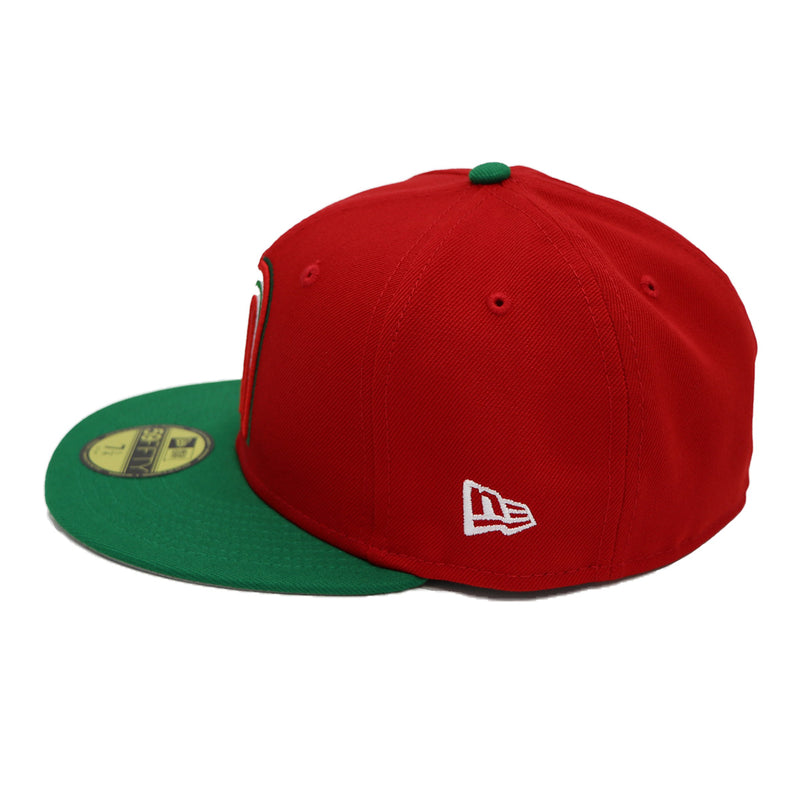 Mexico New Era Baseball 59Fifty Red/Green Classic Caliwearsd World Hat 2-Tone –