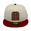 Mexico New Era 59Fifty World Baseball Classic 2-Tone Maroon/Chrome Fitted Hat