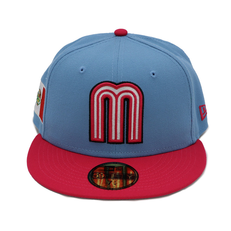Mexico New Era 59Fifty World Baseball Classic 2-Tone Blue/Pink Hat –  Caliwearsd