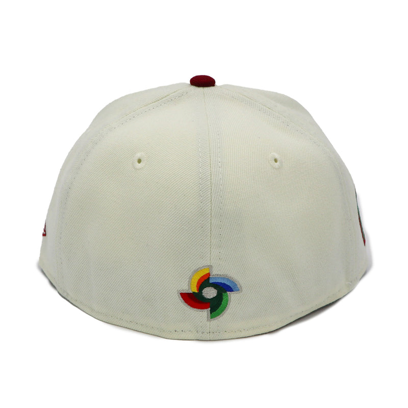 Mexico Script New Era 59Fifty World Baseball Classic 2-Tone Maroon/Chrome Fitted Hat